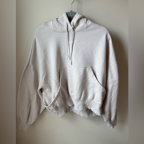 Nike Tops - Nike Phoenix Fleece super oversized hoodie in cream, sz med EUC!!